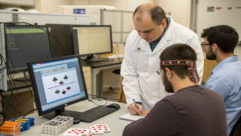 Scientists studying gambling addiction and psychological impact on individuals